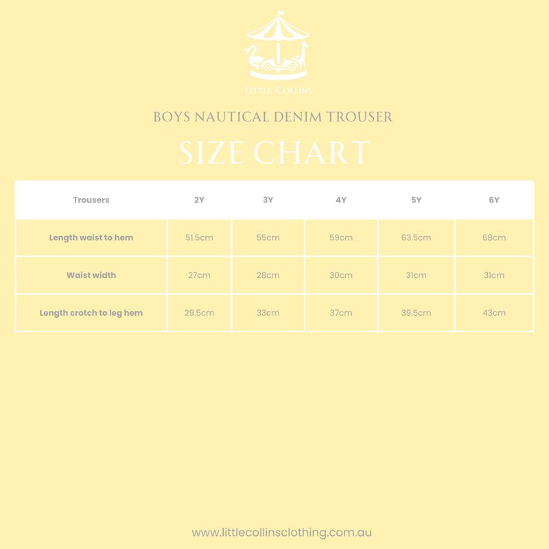 Boys Nautical Denim Trouser (2Y-6Y)