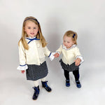 French Blue Check - Set for Girls (2Y-6Y)