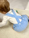 Blue Corduroy Bloomers with Braces, and White Bodysuit Set (3M-2Y)