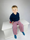 Chino - Navy and Red Vichy (2Y-6Y)