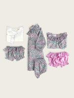 The complete floral set of dresses, bloomers, and tops from Little Collins Clothing.