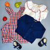 Classic Frill Bodysuit - White and Red (3M-2Y)