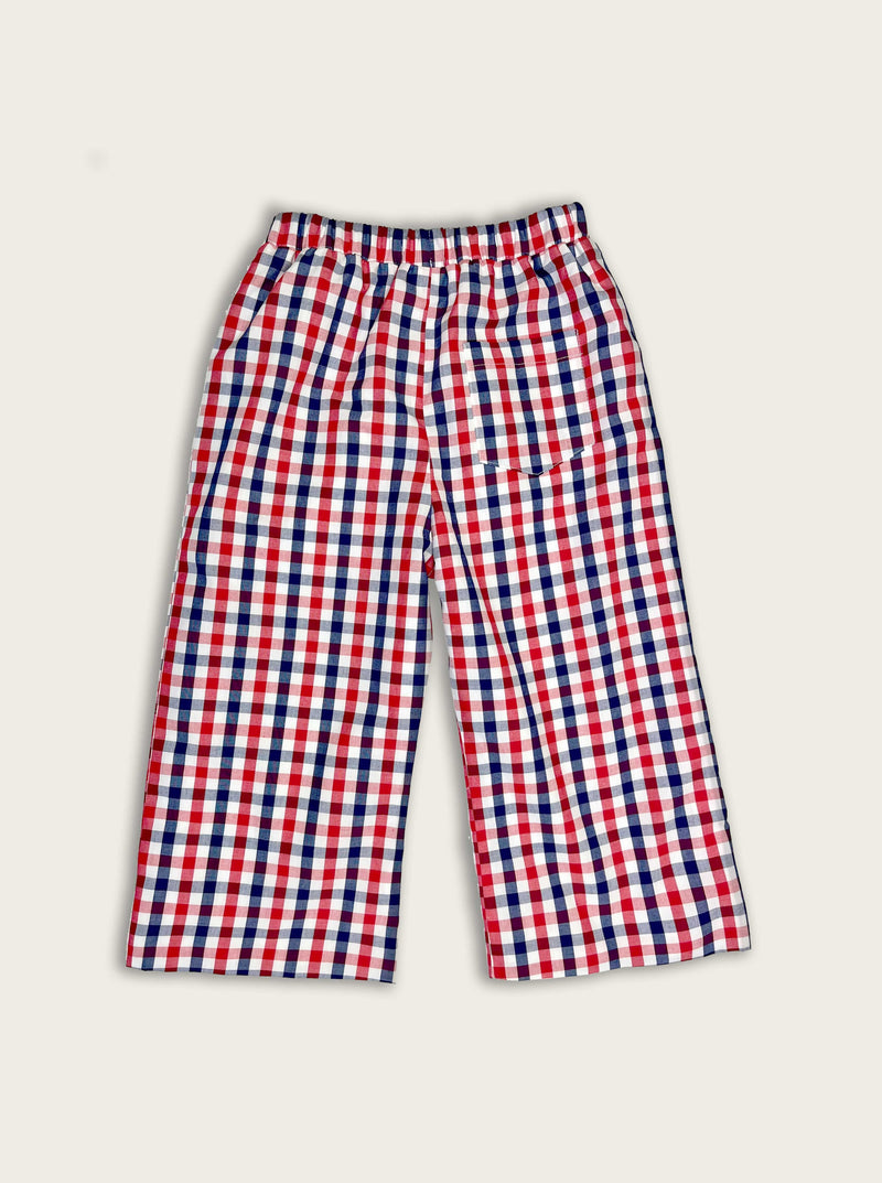 Chino - Navy and Red Vichy (2Y-6Y)