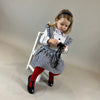 Frill Pinafore - Navy and White Stripe (2Y-6Y)